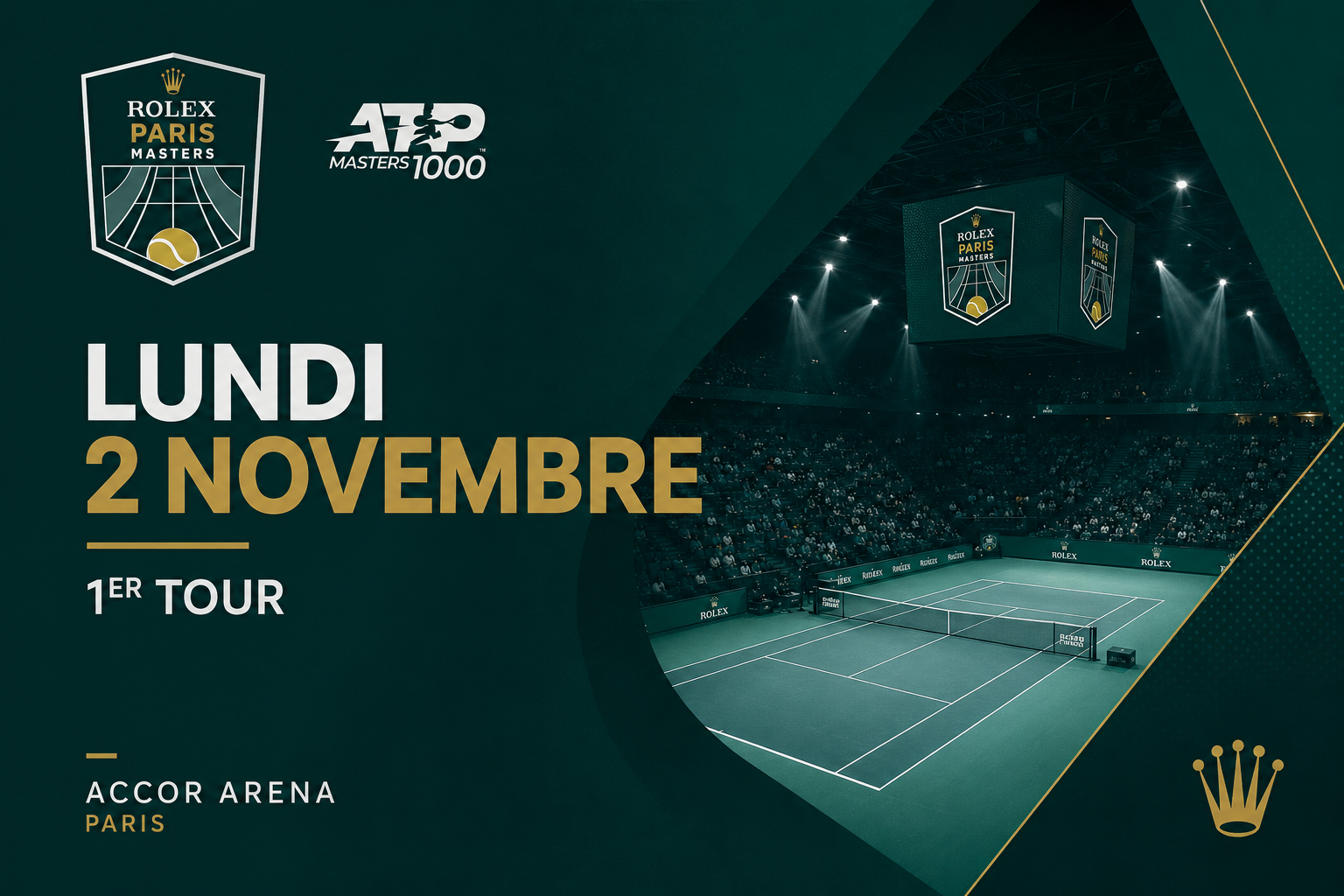 Rolex Paris Masters 2026 – Lundi 2 novembre – 1er Tour